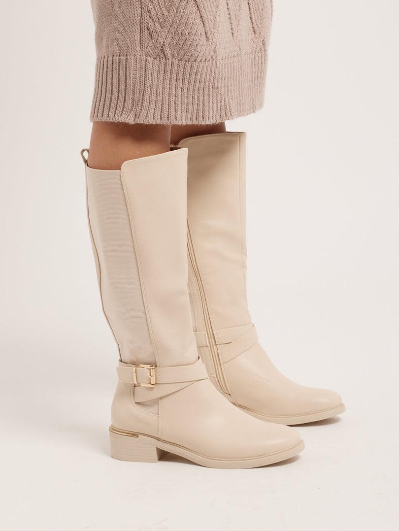 Bottes cavalières bi matière