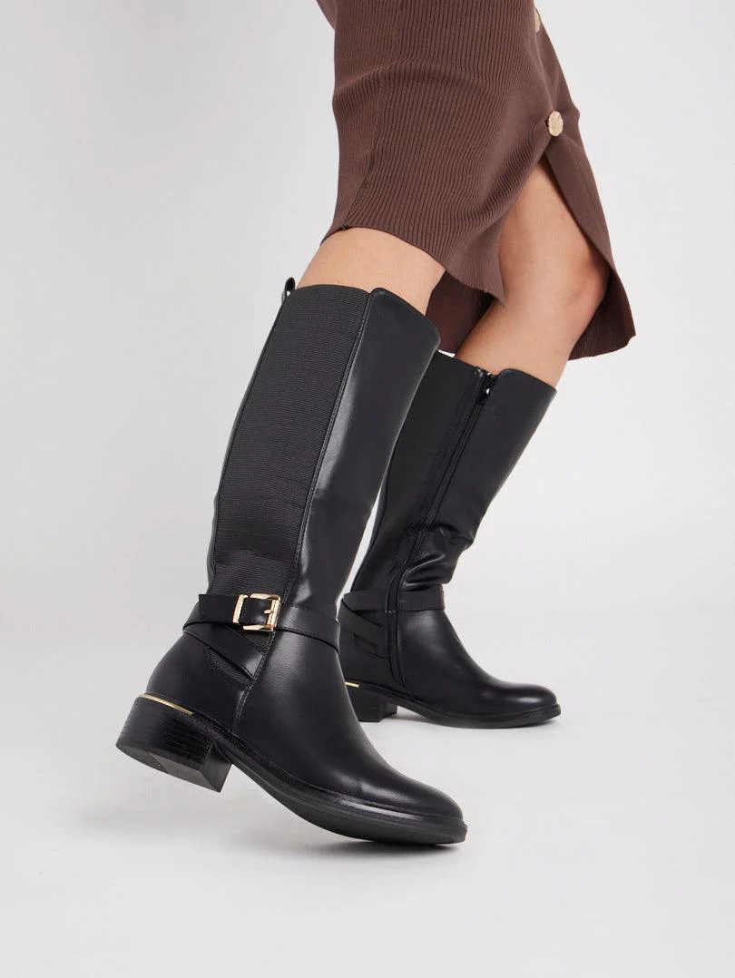 Bottes cavalières bi matières - Image 11