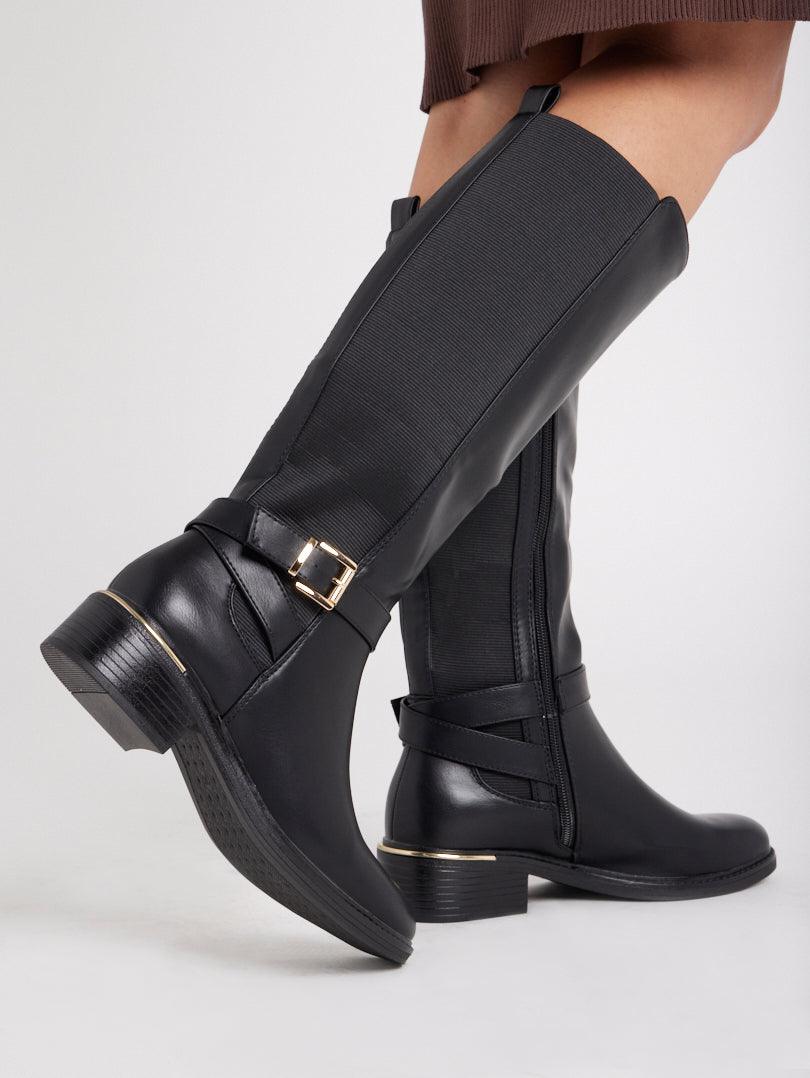 Bottes cavalières bi matières - Image 12