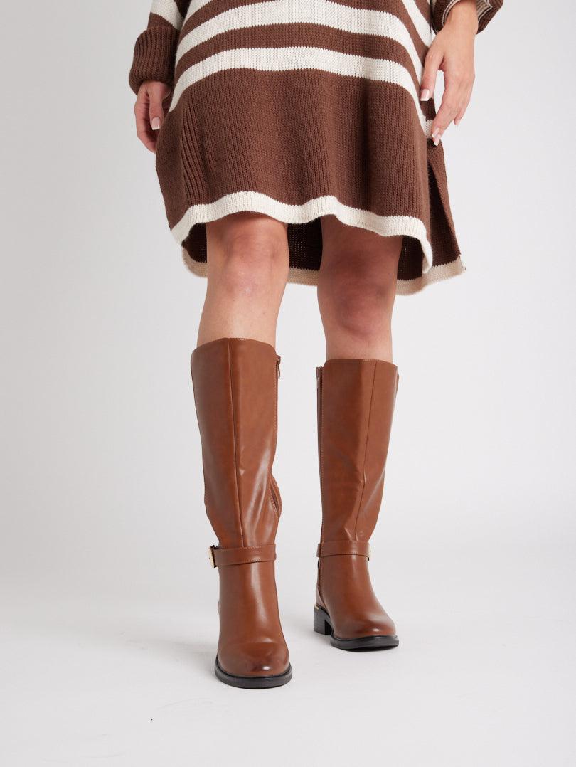 Bottes cavalières bi matières - Image 3