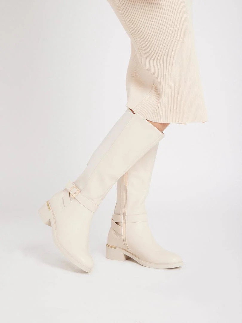 Bottes cavalières bi matières - Image 5