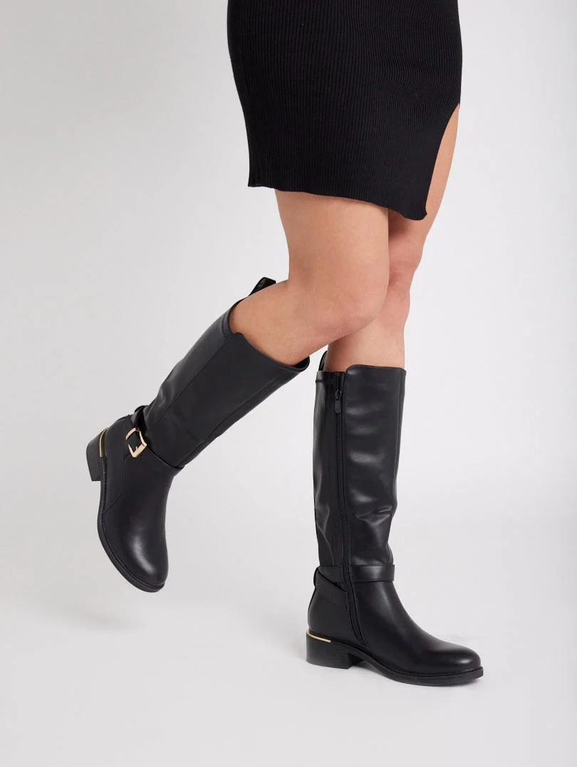 Bottes cavalières bi matières - Image 5