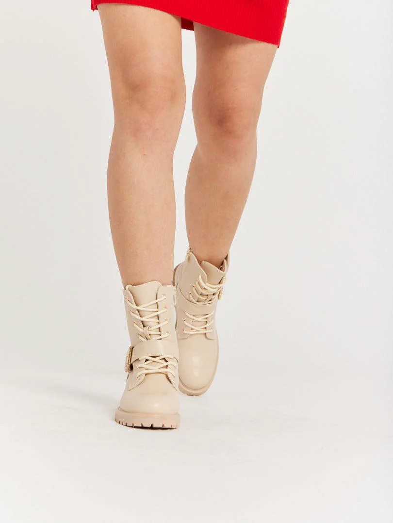 Bottines de pluie beige - Image 6