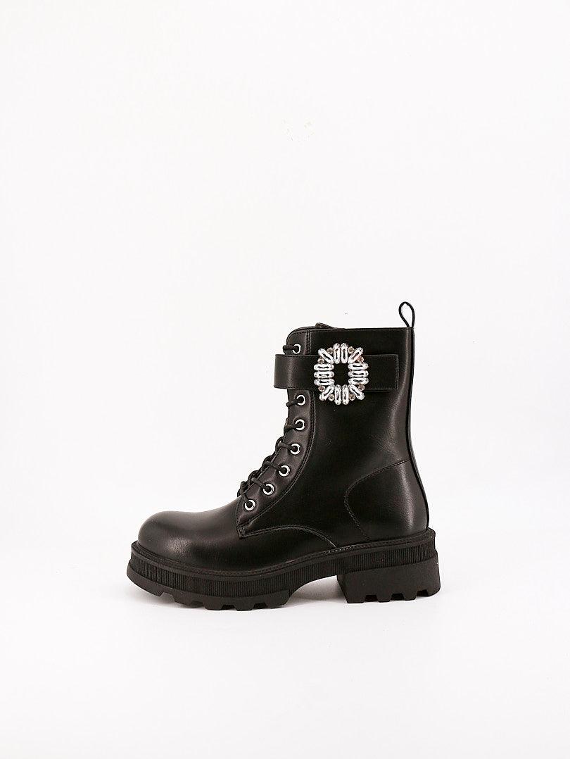 Bottines à empiecement argenté - Image 6