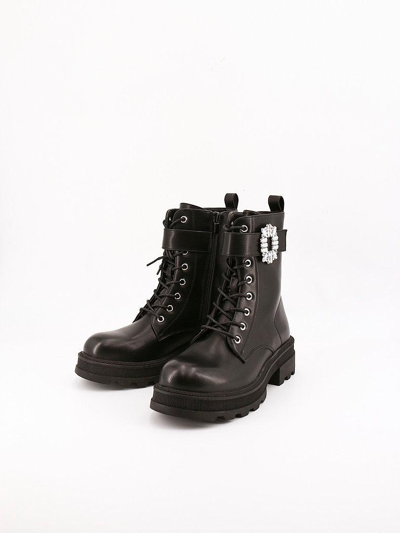Bottines à empiecement argenté - Image 7