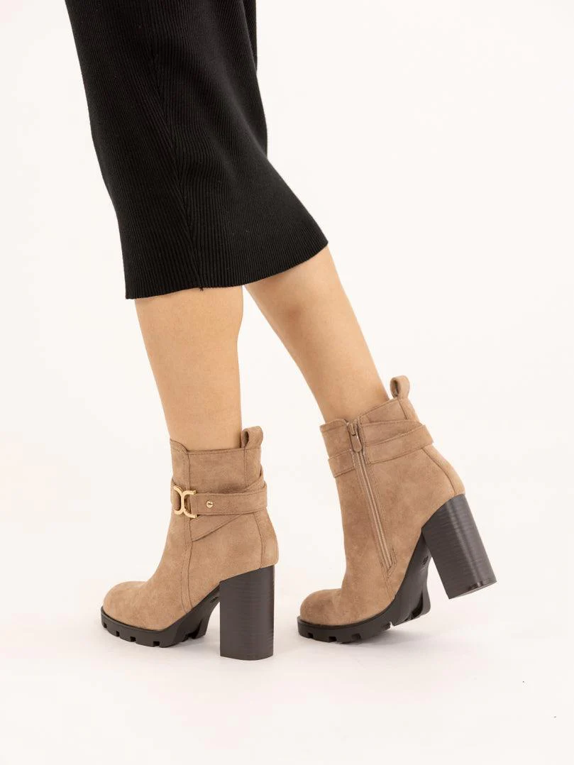 Bottines à talons hauts en daim - Image 3