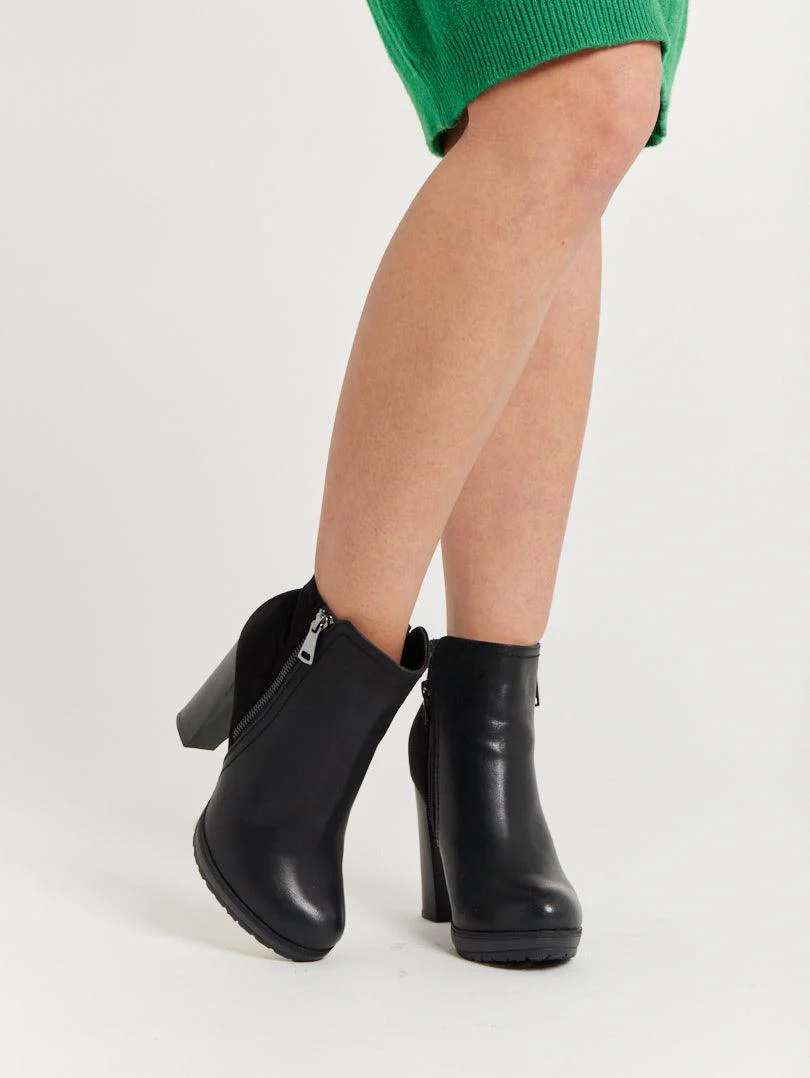 Bottines beiges à plateforme - Image 9