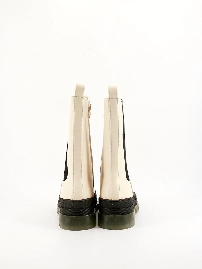Bottines bi colores à fermeture éclair - Image 5