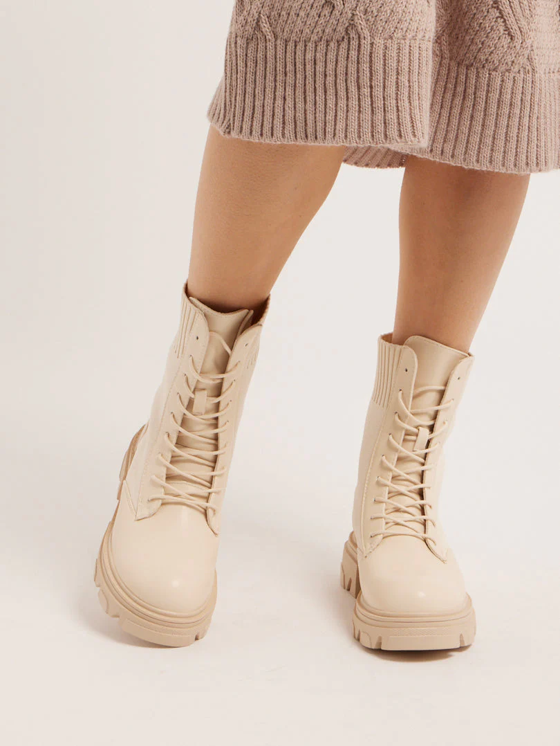 Bottines chaussettes bi matière - Image 2
