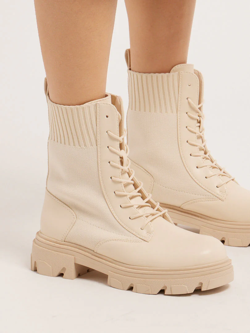 Bottines chaussettes bi matière - Image 3