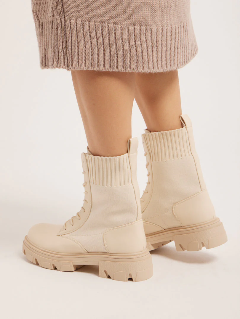 Bottines chaussettes bi matière - Image 4