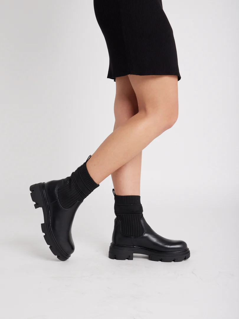 Bottines chaussettes bi matières - Image 5