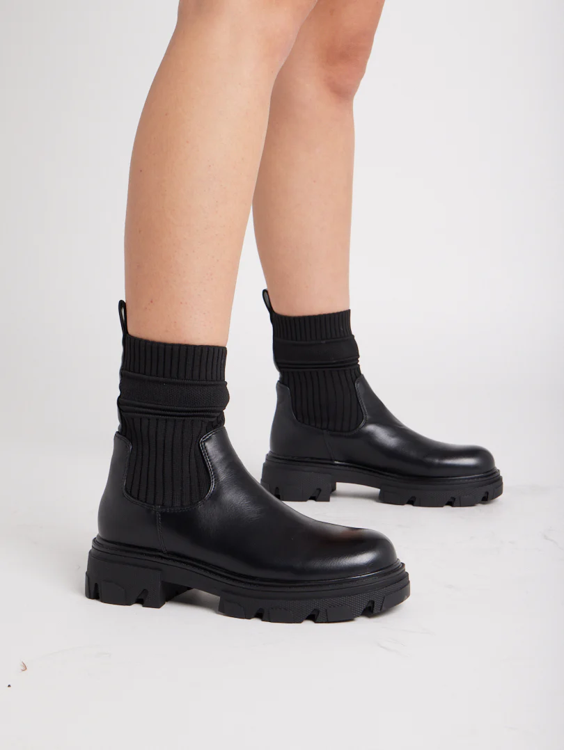 Bottines chaussettes bi matières - Image 7