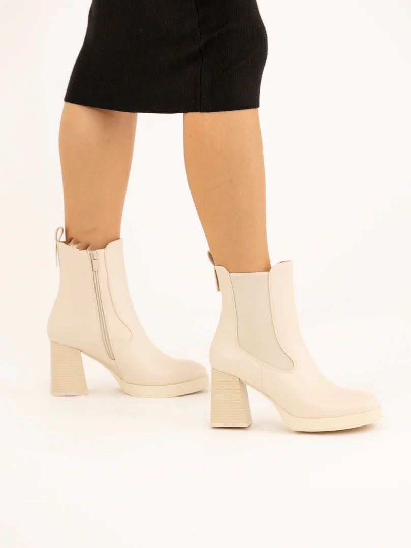 Bottines en simili talons hauts carrés - Image 5