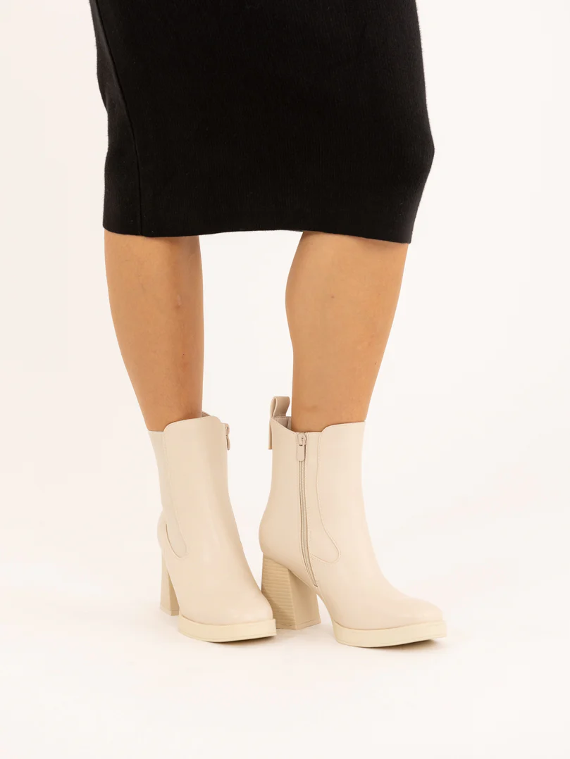 Bottines en simili talons hauts carrés - Image 7