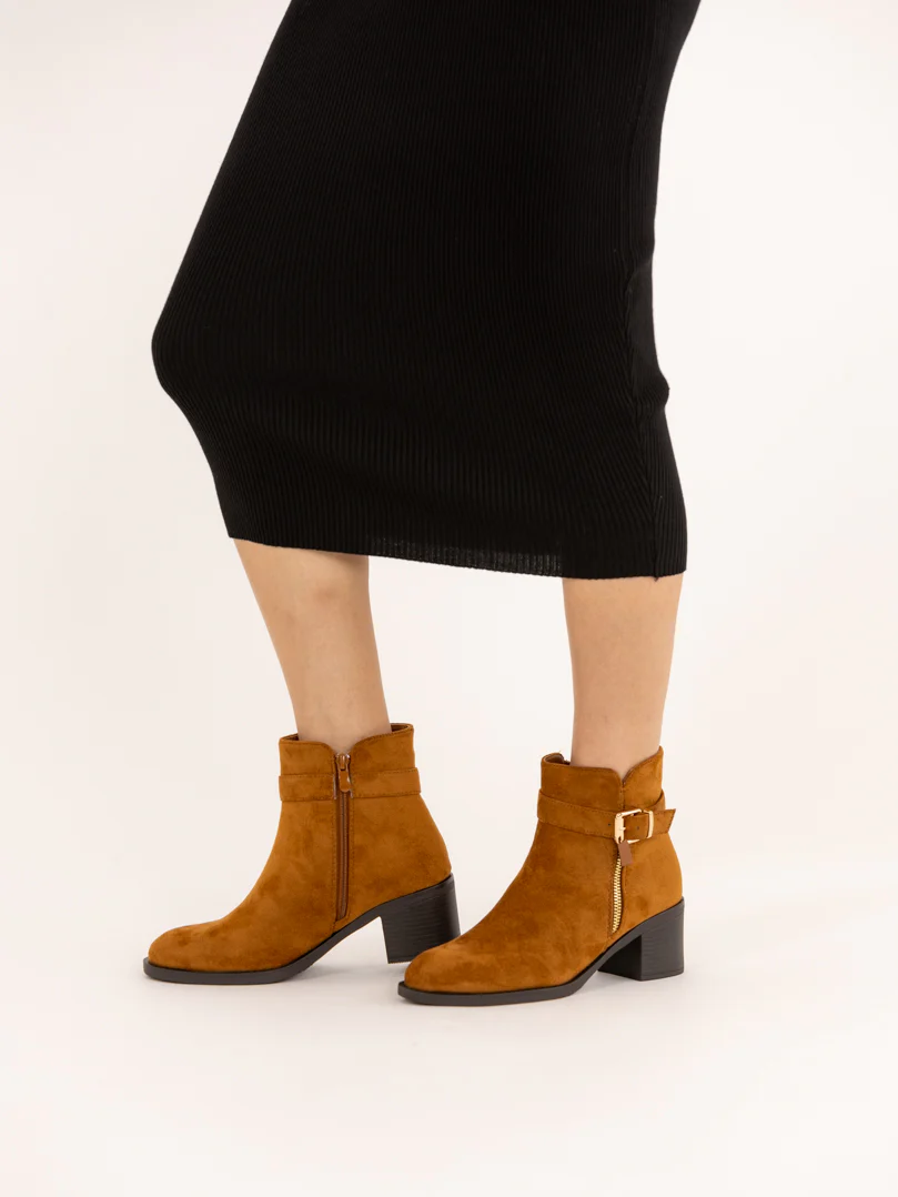 Bottines en suédine à zip décoratif - Image 2
