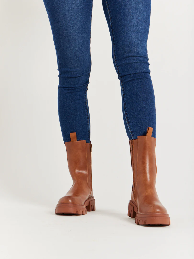 Bottines hautes cognac - Image 4