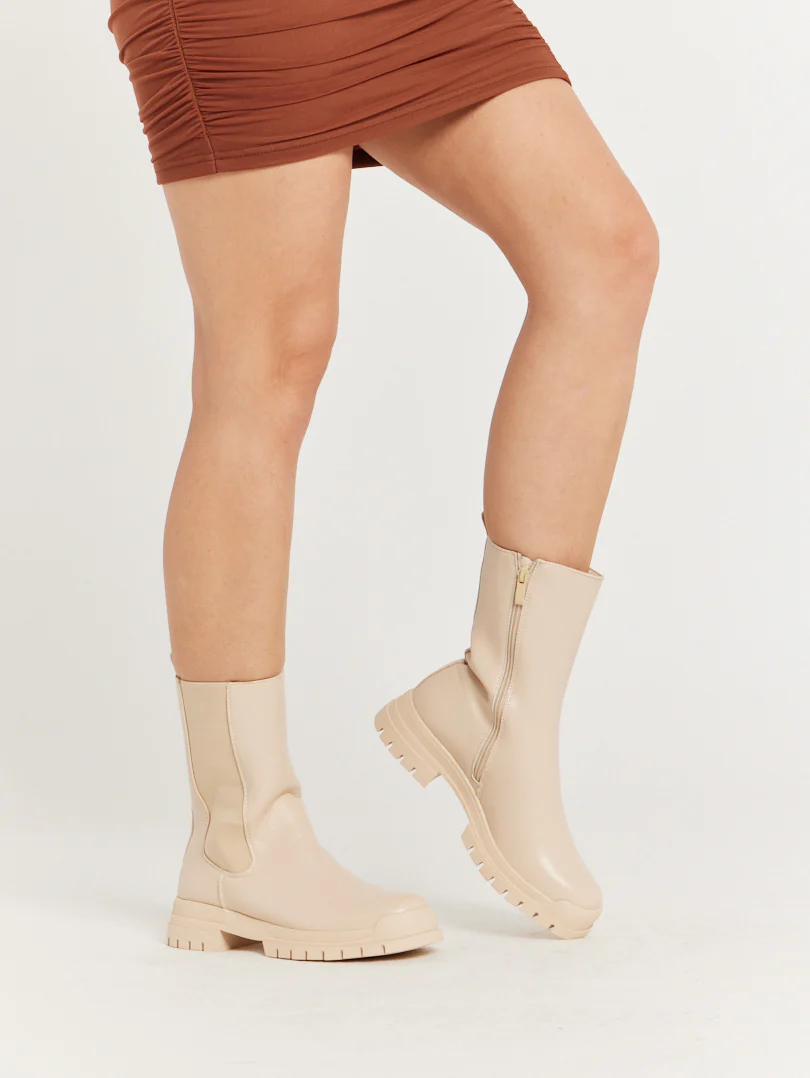 Bottines mi hautes beiges - Image 5