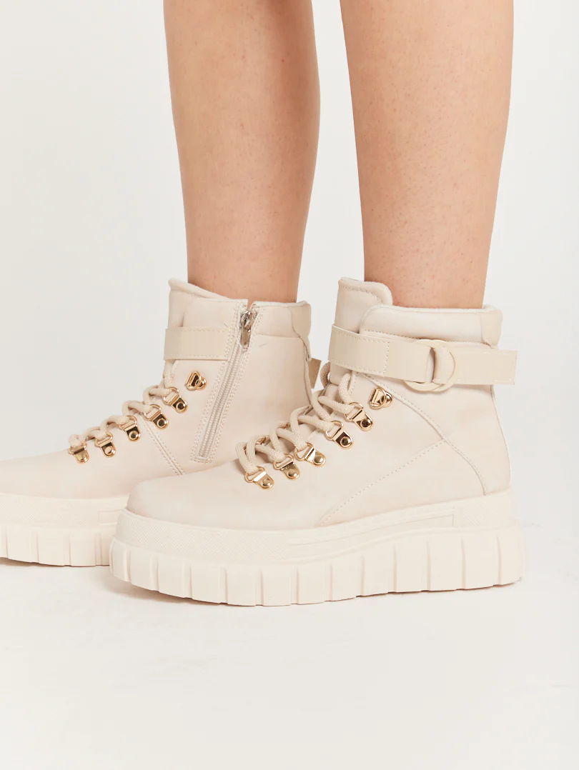 Bottines militaires à plateformes