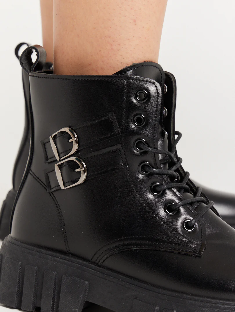 Bottines militaires avec sangles - Image 4