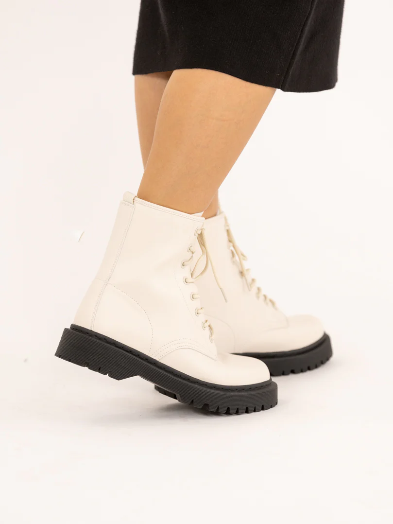 Bottines militaires beige - Image 2