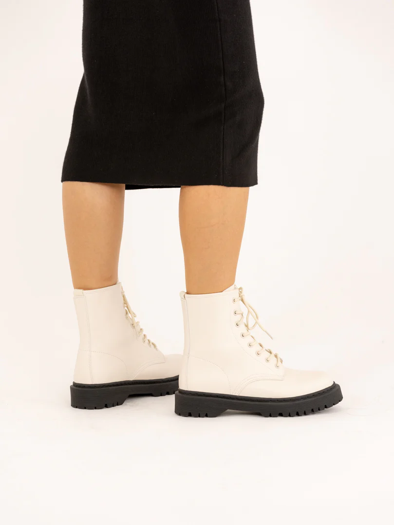 Bottines militaires beige - Image 4