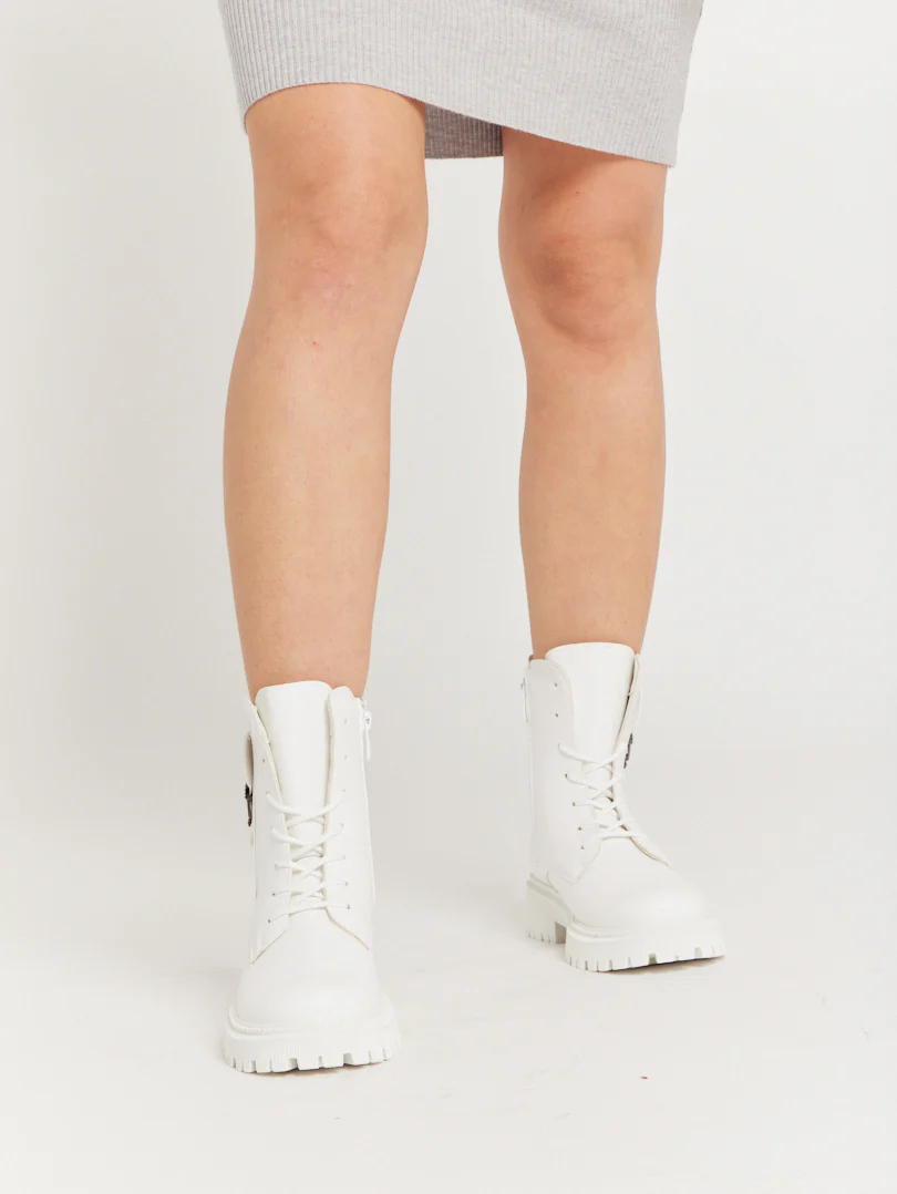 Bottines militaires blanches - Image 2