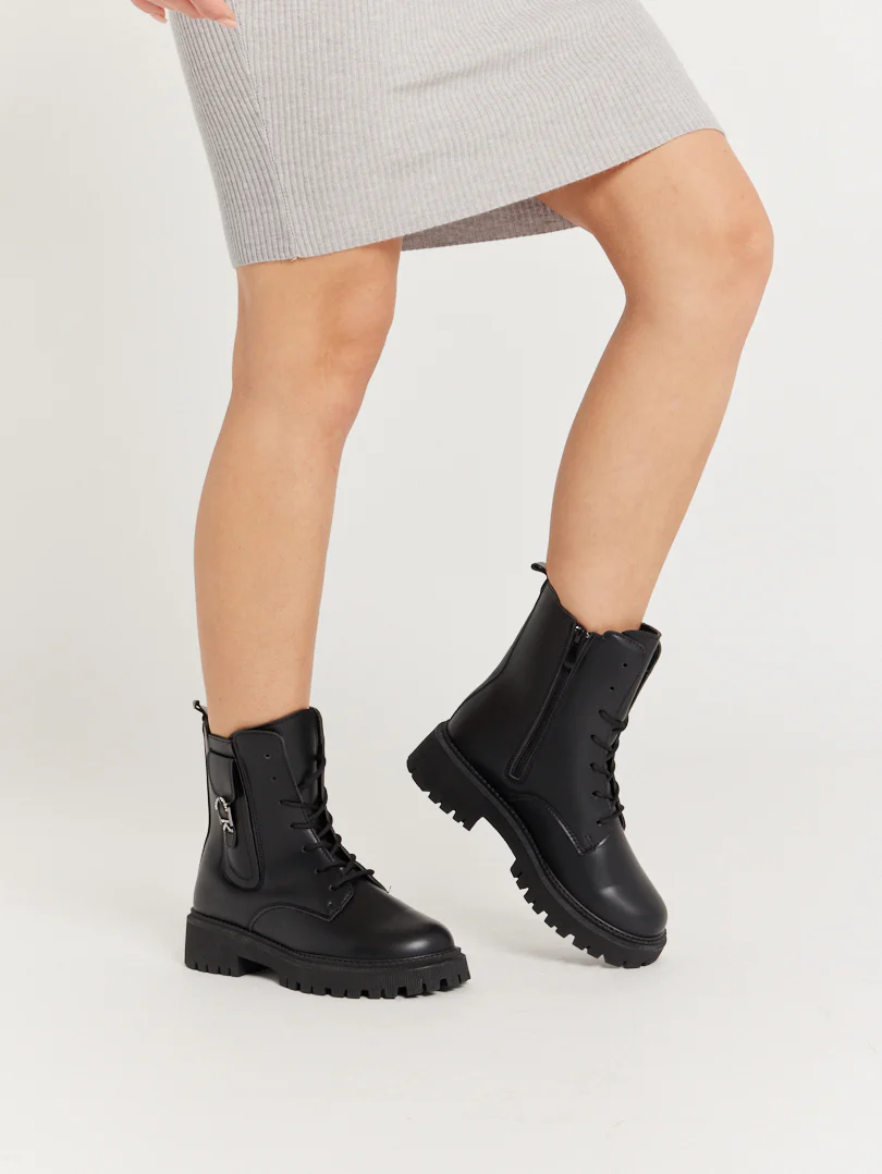 Bottines militaires blanches - Image 7