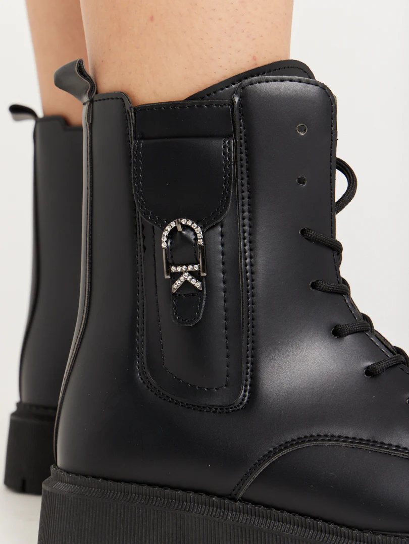Bottines militaires blanches - Image 8