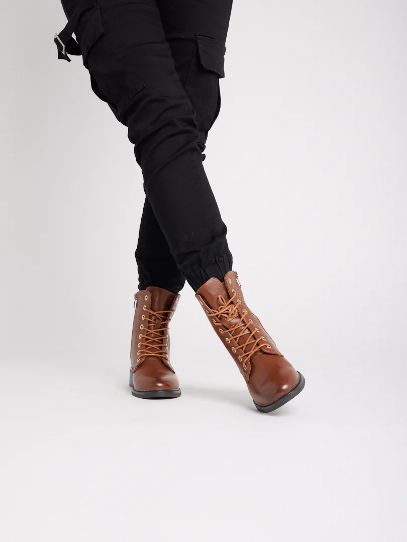Bottines militaires détails dorés - Image 11
