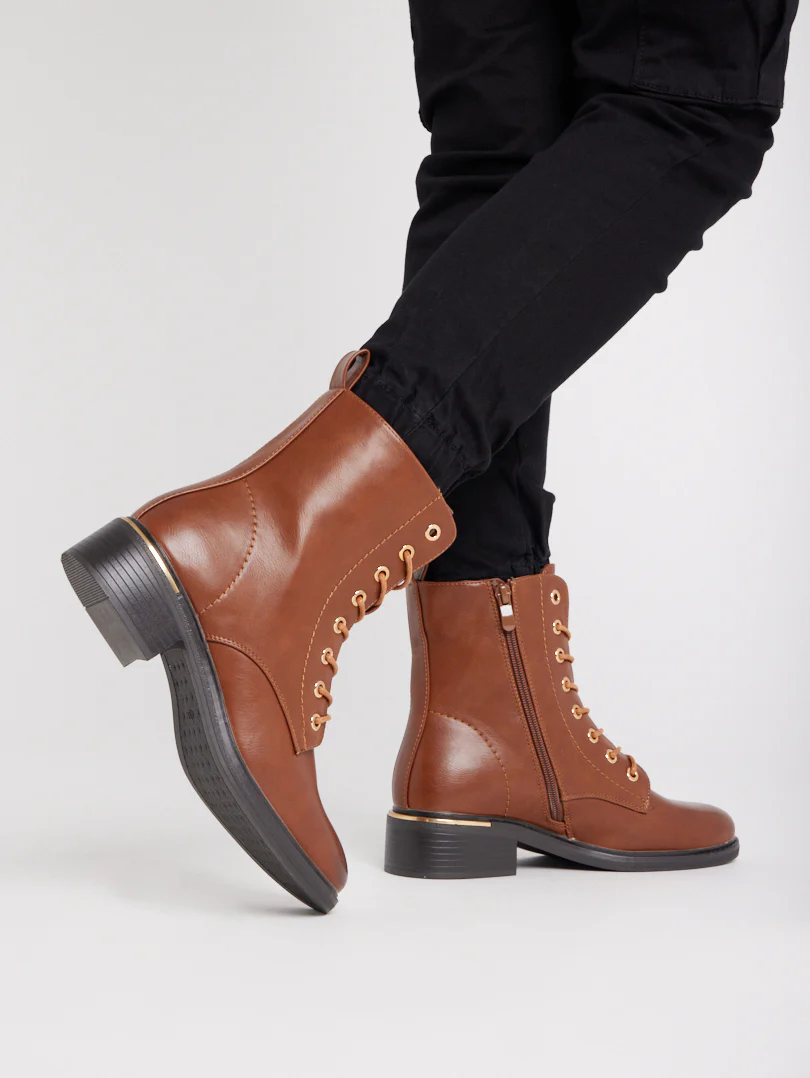 Bottines militaires détails dorés - Image 12