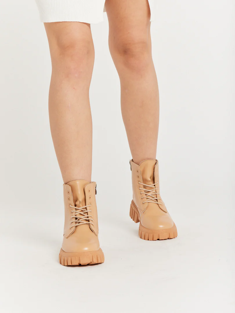 Bottines militaires en simili cuir - Image 3
