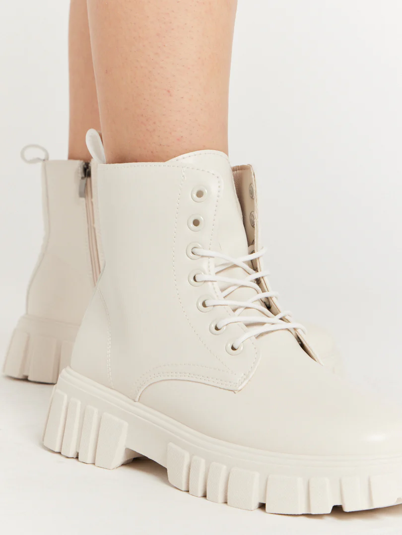 Bottines militaires en simili cuir - Image 8