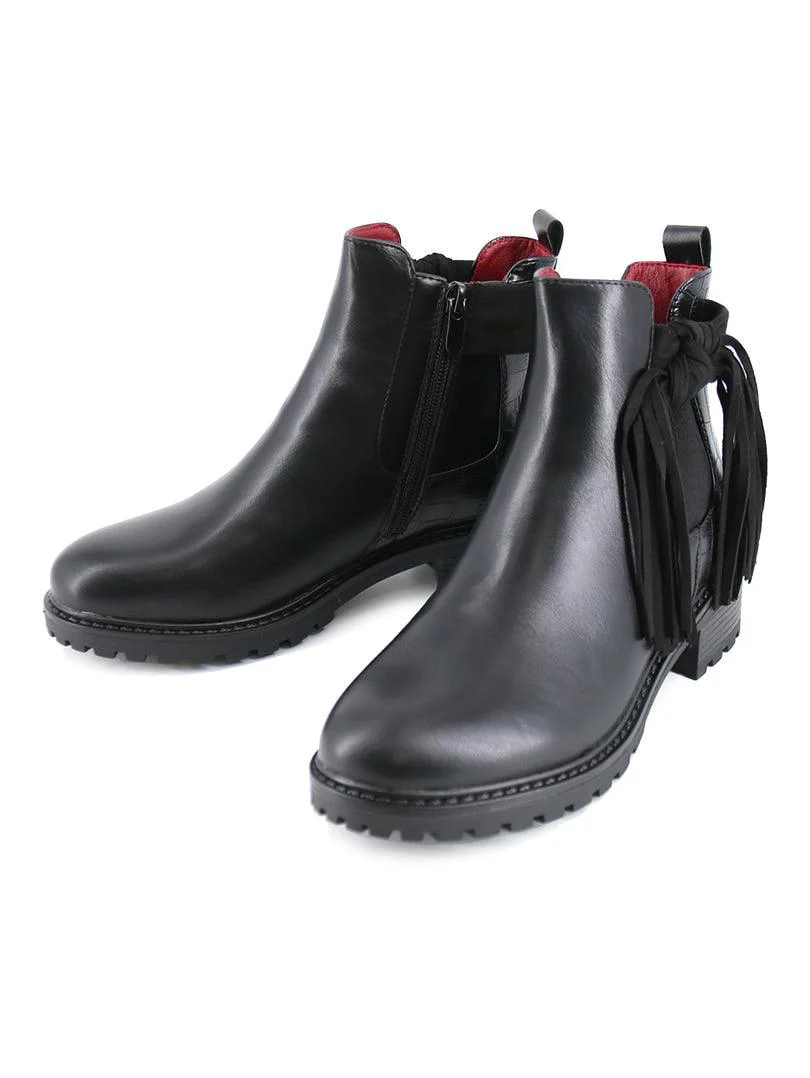 Bottines noire à frange - Image 2