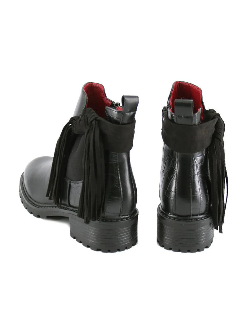 Bottines noire à frange - Image 3