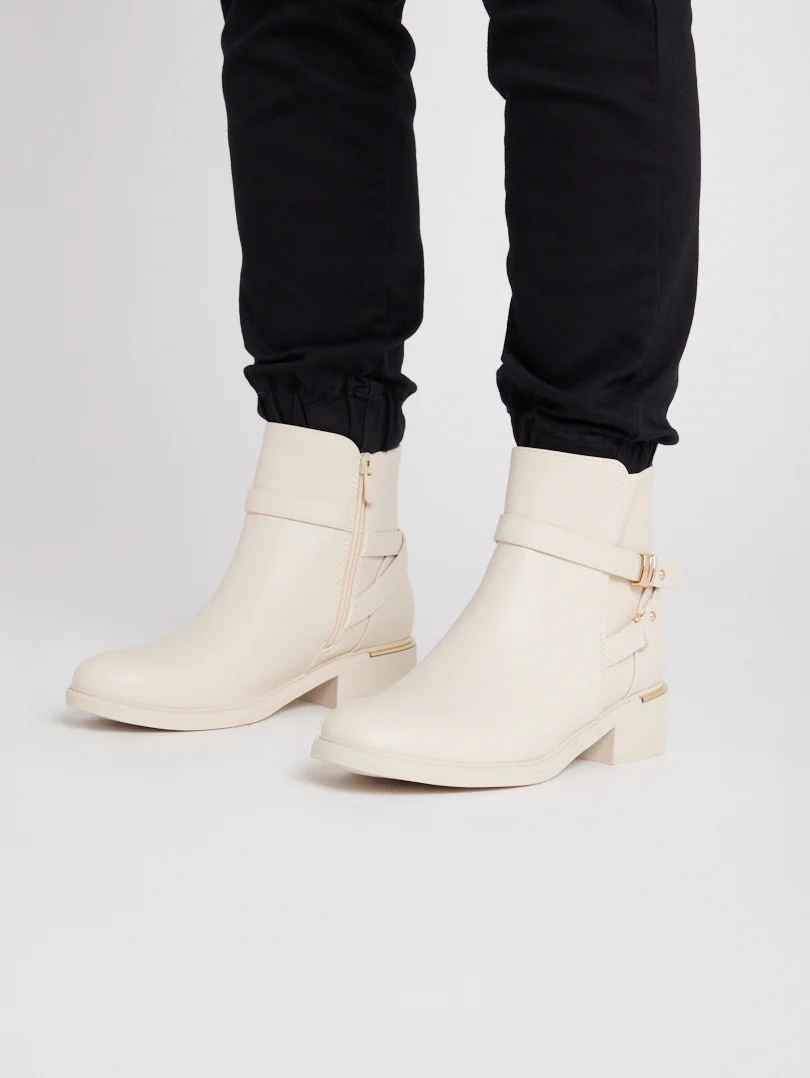 Bottines plates bi matières - Image 6
