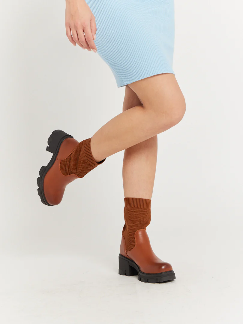 Bottines tendances bi matière - Image 11