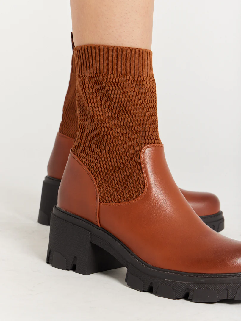 Bottines tendances bi matière - Image 12