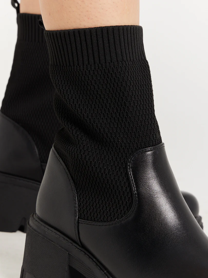 Bottines tendances bi matière - Image 2