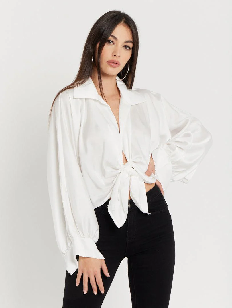 Chemise ample à nouer - Image 11