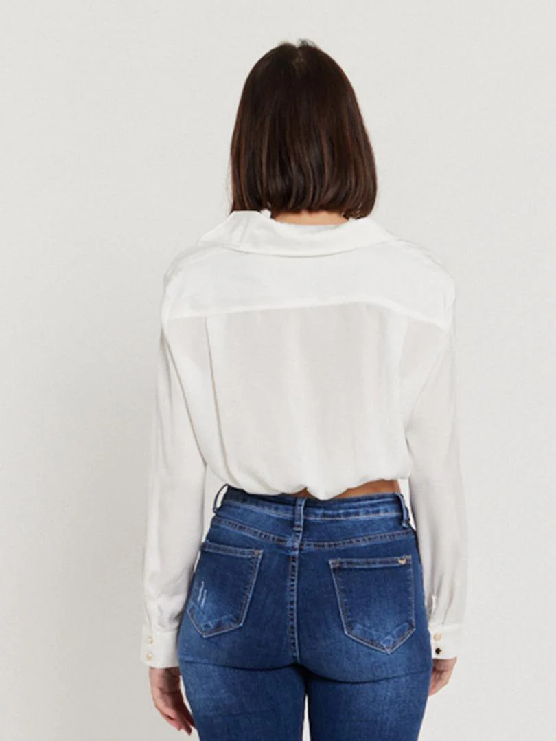 Chemise courte style crop top - Image 3