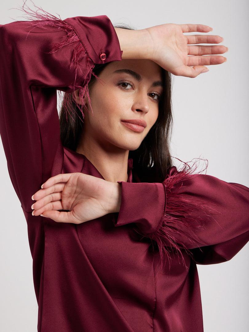Chemise mousquetaire à plumes - Image 12