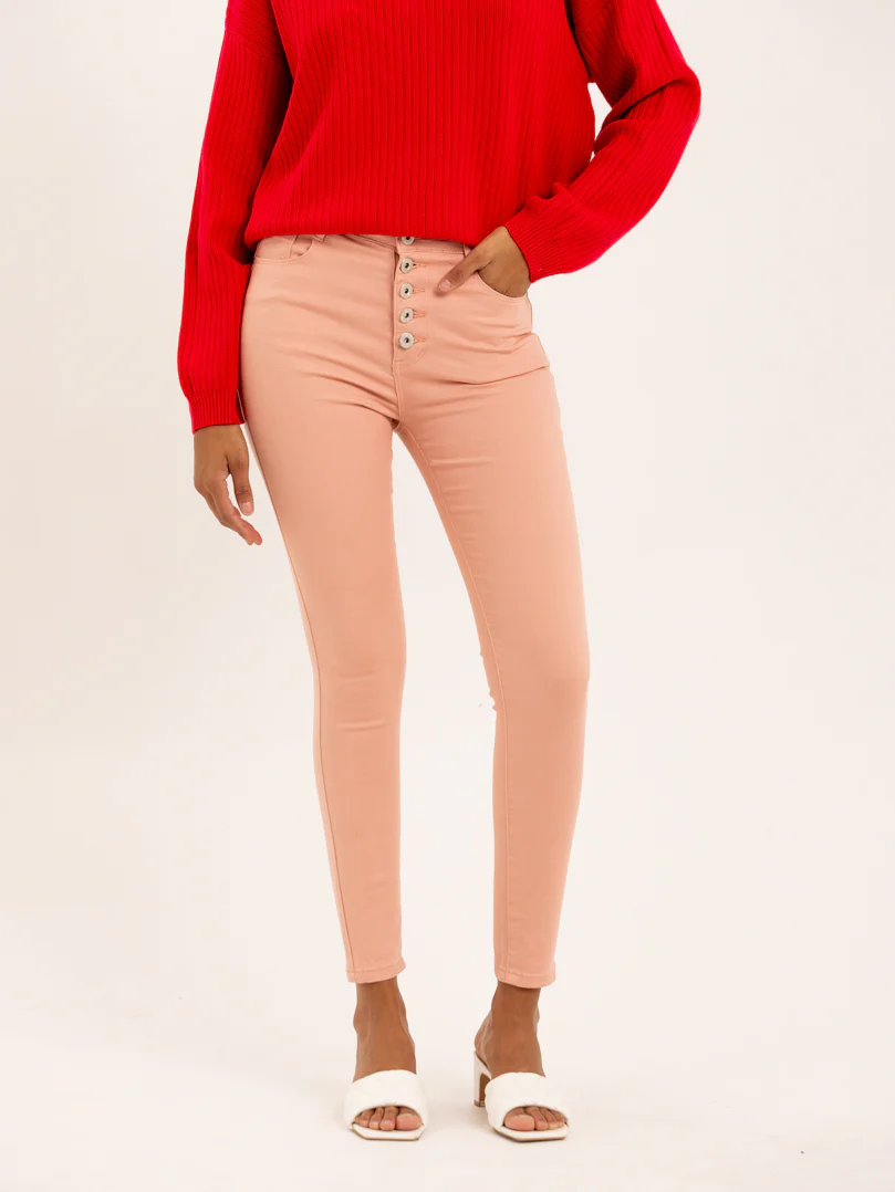 Jean slim rose taille haute - Image 2