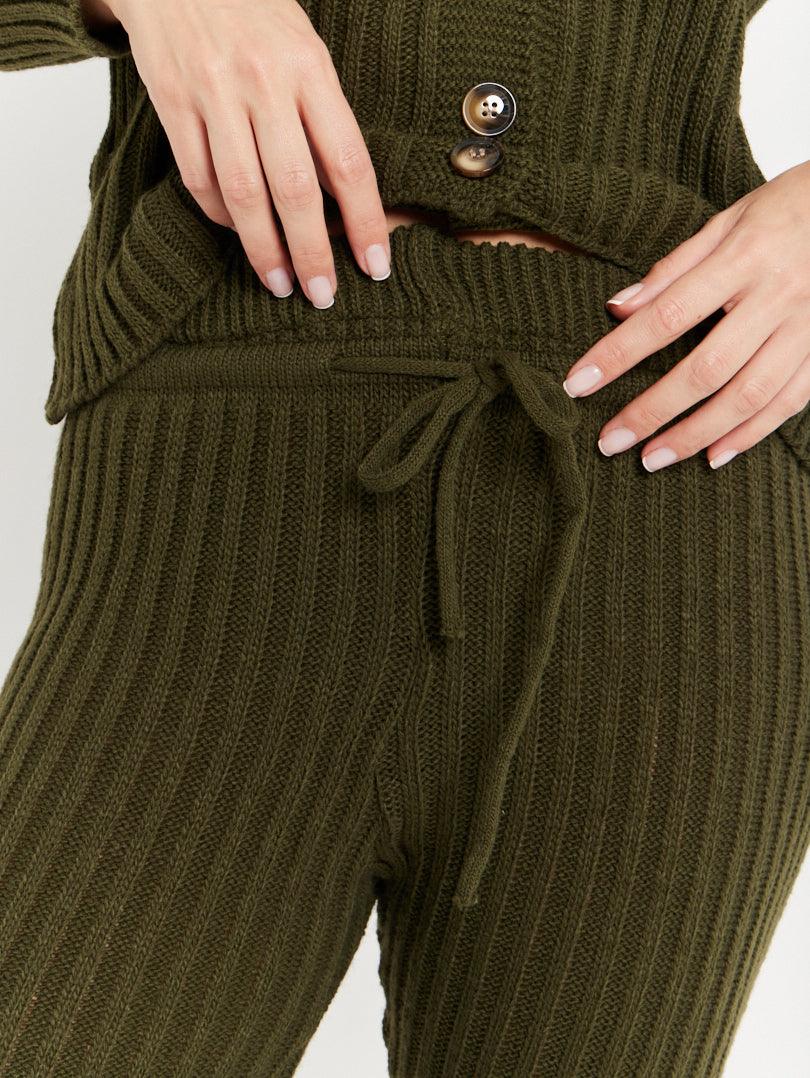 Ensemble pantalon en lainage kaki - Image 4