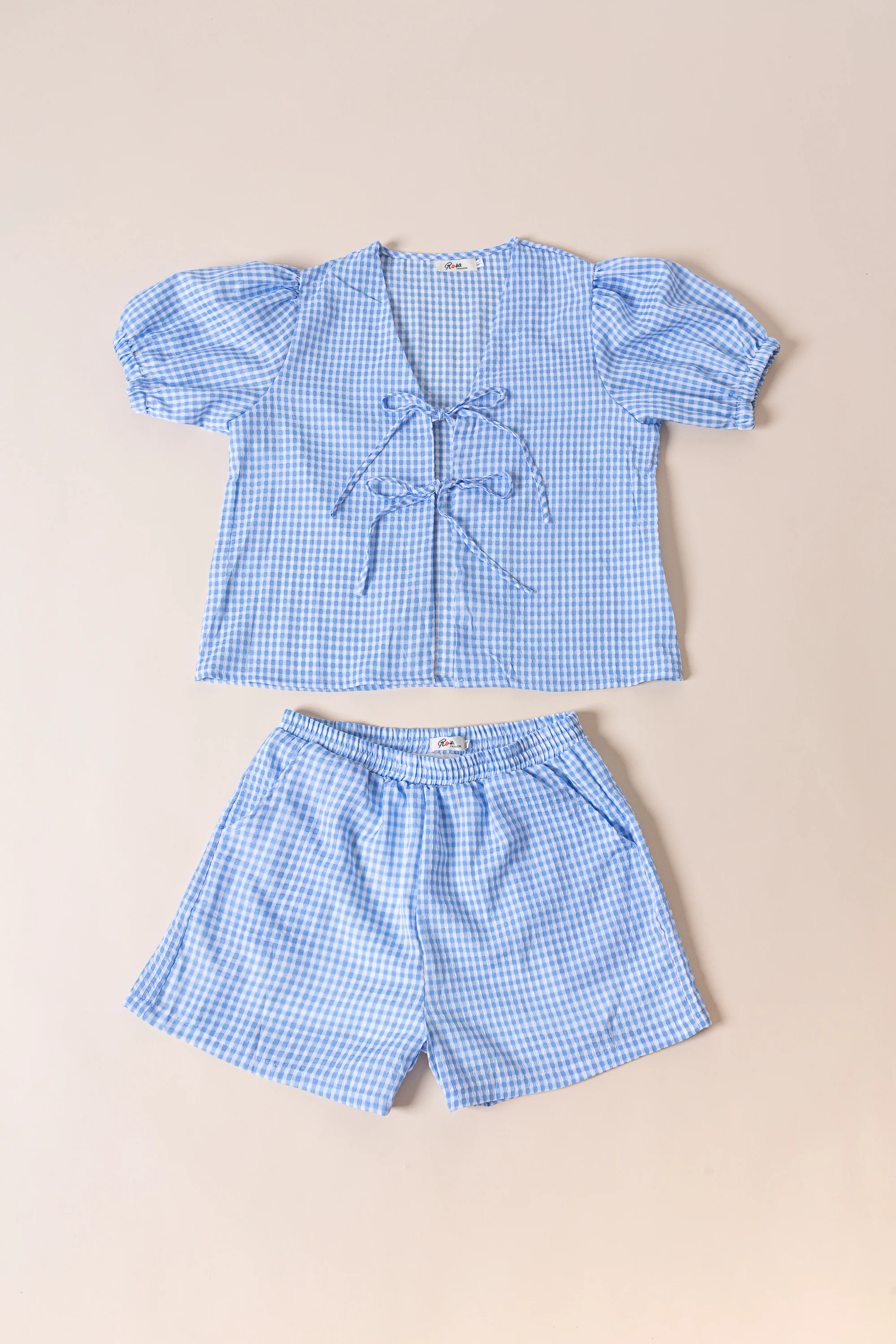 Ensemble top légère et short vichy - Image 4