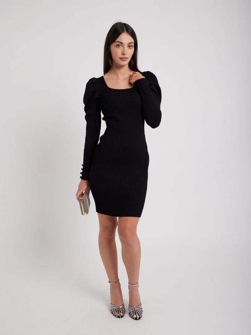 Robe moulante manches bouffantes - Image 5