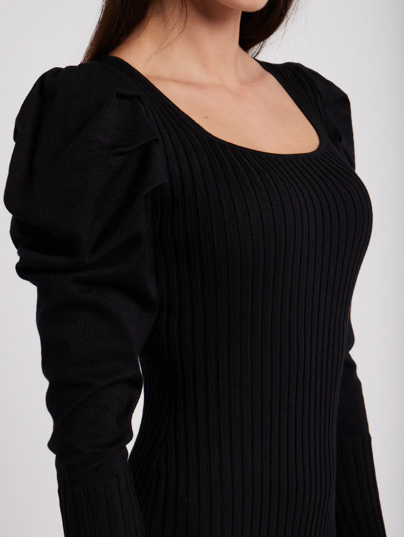 Robe moulante manches bouffantes - Image 7