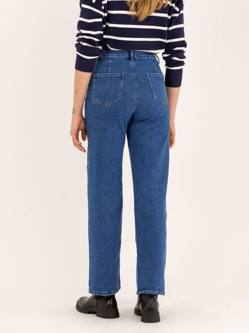 Jean cargo droit bleu - Image 3