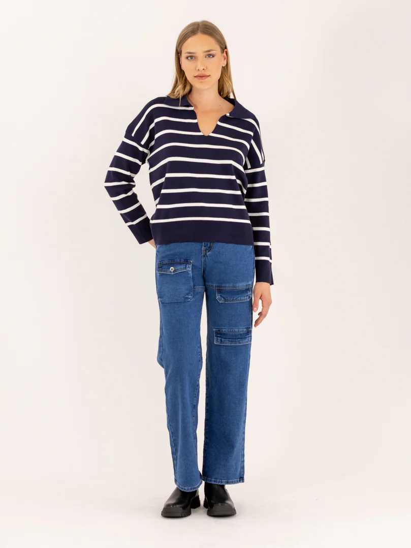 Jean cargo droit bleu - Image 5