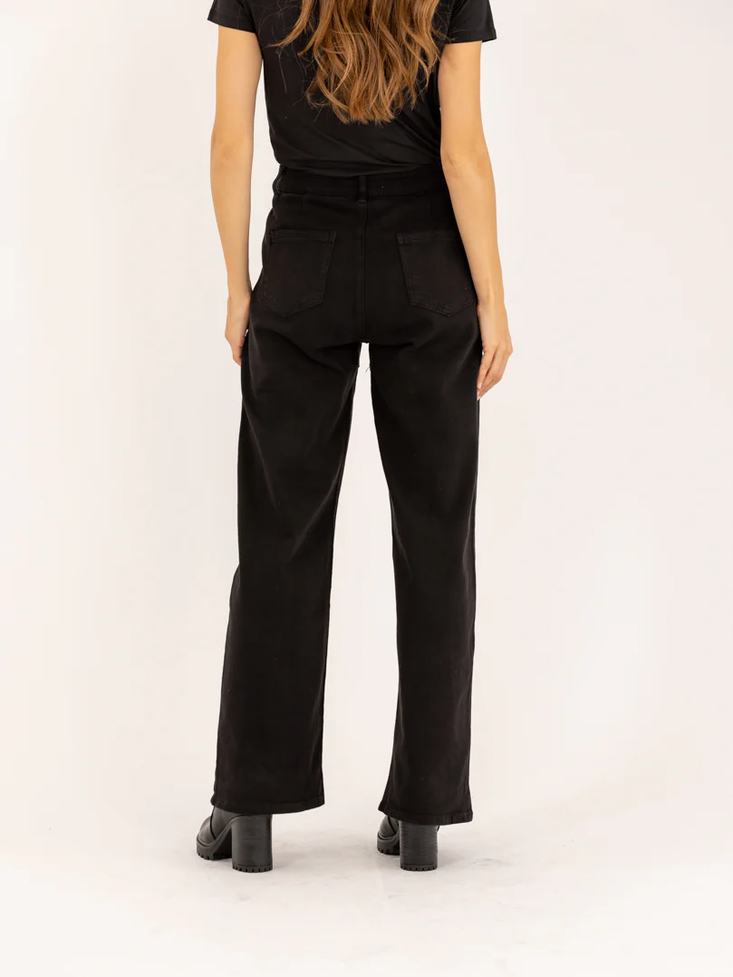 Jean cargo droit noir - Image 3
